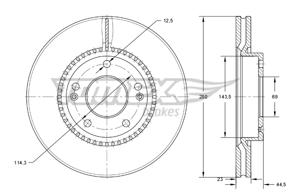 Brzdový kotúč TOMEX Brakes